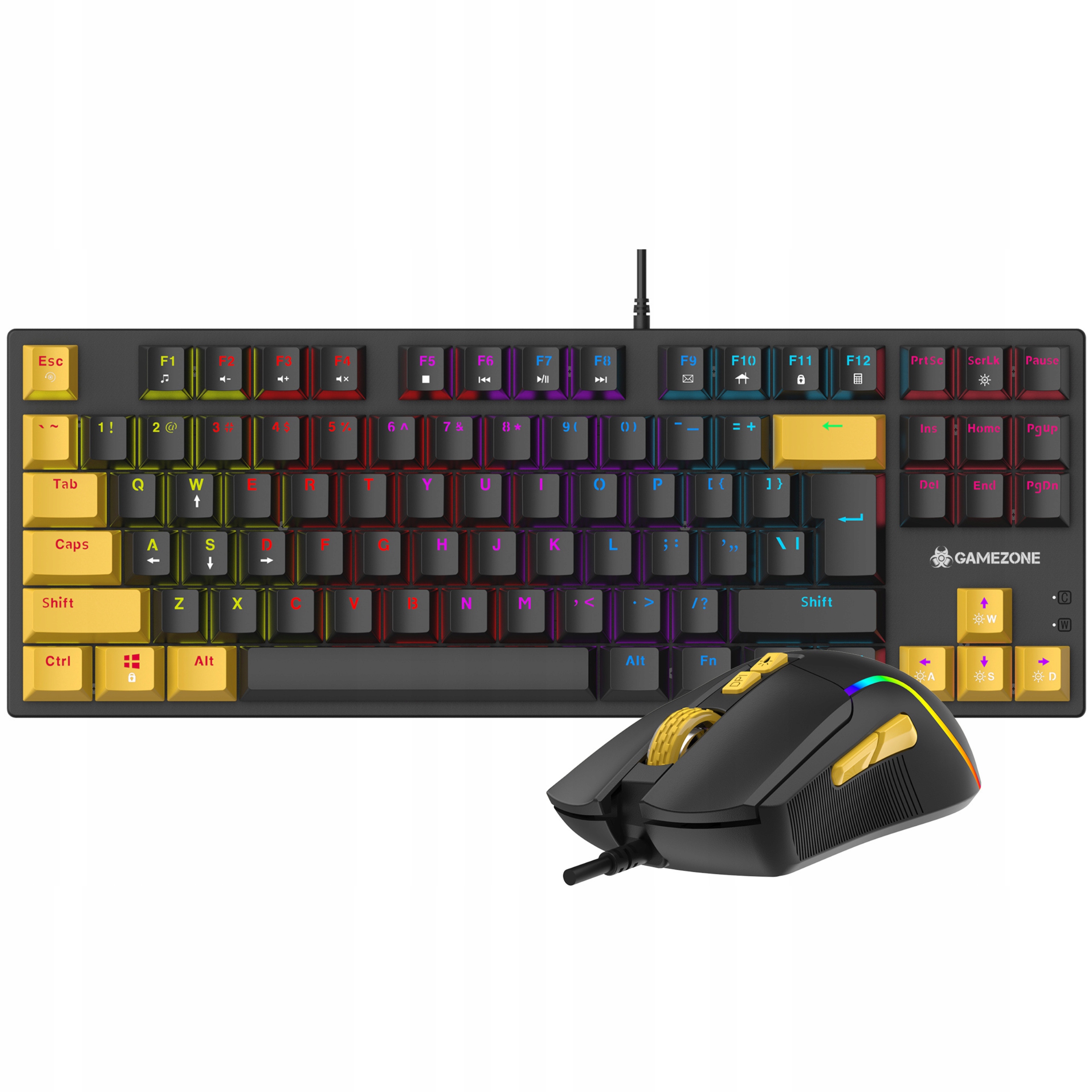 Sada mechanickej klávesnice a myši Tracer Gamezone Hornet87 USB