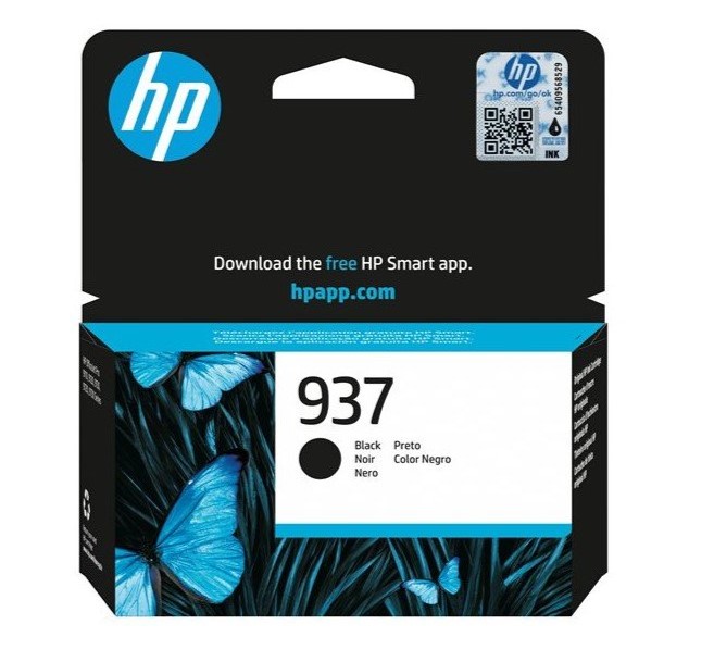 Čierna atramentová kazeta HP 937 4S6W5NE