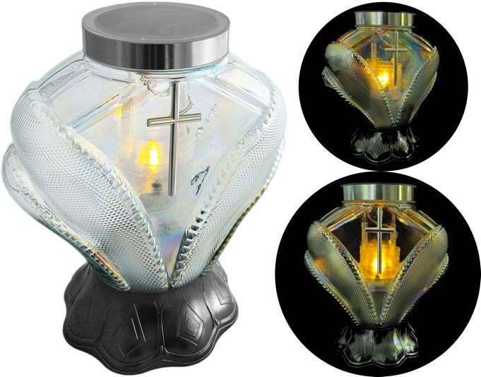 Veľký solárny znicz - Novinka 2025, fotovoltický sklenný lampion