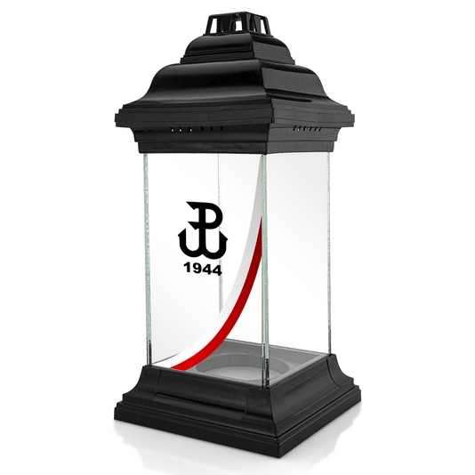 Patriotický záhradný lampáš so symbolickým potlačou