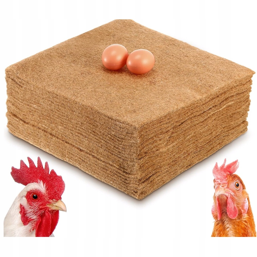 VÝSTELKA DO HIEDZA PRE KURČATÁ 10 KS 30X30 CM Z KOKOSOVÉHO VLÁKNA