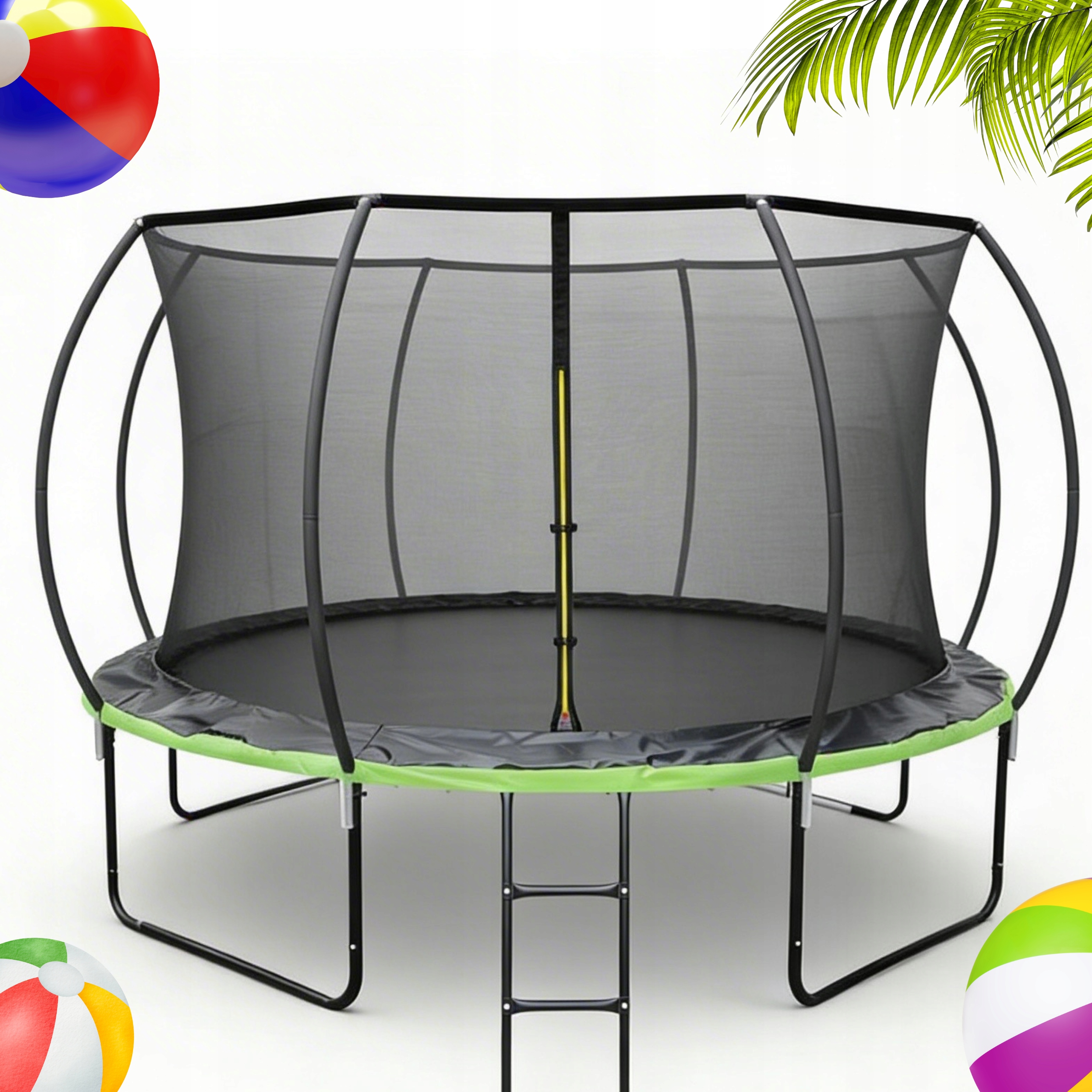Záhradná trampolína pre deti 366 cm, bezpečnostná sieť na rebrík 3,6 m