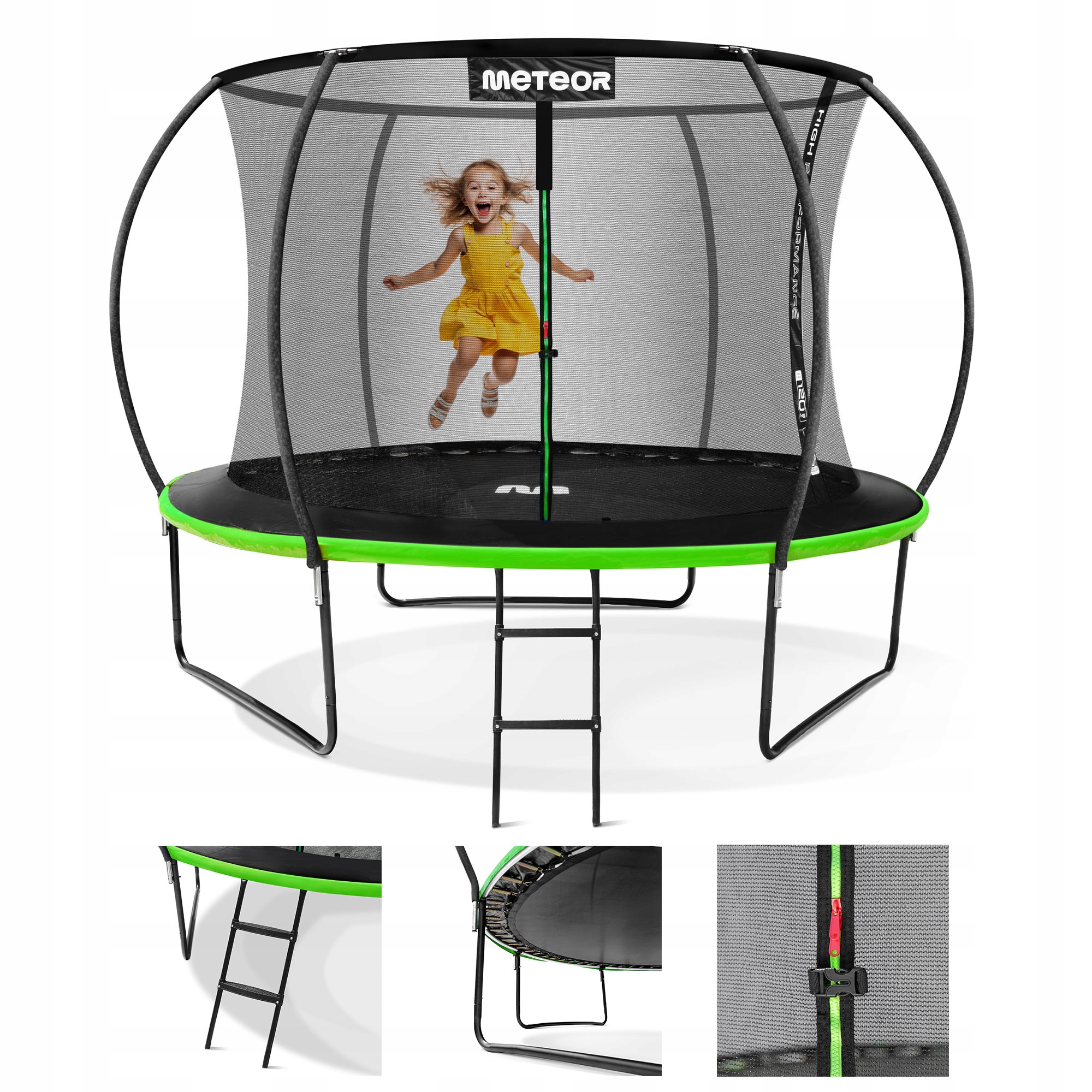VEĽKÁ ZÁHRADNÁ TRAMPOLÍNA PRE DETI A DOSPELÝCH METEOR 10 FT 305 SO SIEŤOU