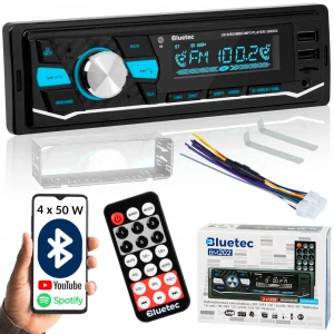 Autorádio Bluetec BM202 1-DIN s Bluetooth, 4 × 50 W