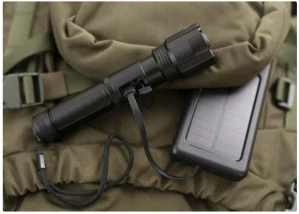Taktická baterka veľmi silná priblíženie LED USB +kábel