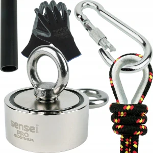 Neodymium magnet 2x150 = 300 kg sensei + lina 25 m