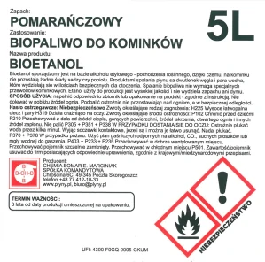 Palivo pre bio krb, biopalivo, oranžové 30L