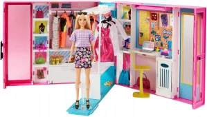 Barbie Dream Wardrobe GBK10 – šatník s bábikou a doplnkami