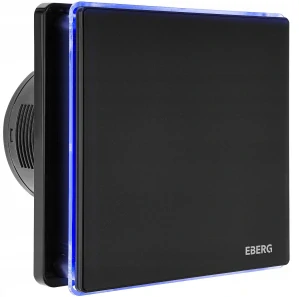 Kúpeľnový ventilátor - Kúpeľňový ventilátor EBERG EVO 100 čierny matný LED