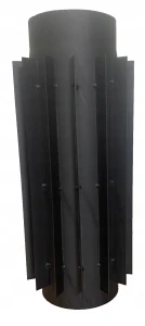 Oceľový teplovzdušný výmenník ku krbu Ø 150 mm, dĺžka 50 cm