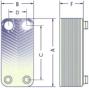 Príslušenstvo pre kotol,pec - Výmenník tepla 40 kW 32 doštičiek 1 "s izoláciou