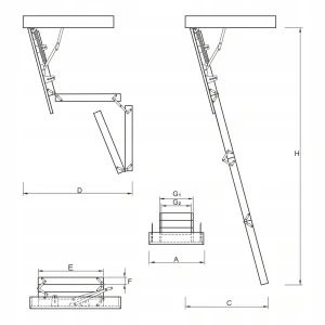 Podkrovné schody - Extra 46 mm 100x60 60x100 +schody zadarmo