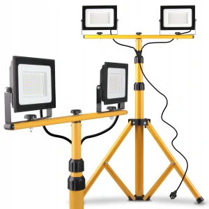 Dvojitý LED pracovný reflektor na statíve, 2 × 50 W