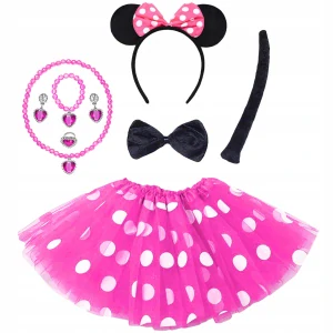 Dievčenský kostým - Minnie Mouse Costume Masguise Mica Ball Set 7in1