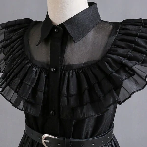 Dievčenský kostým - Streda Addams Dress Peruka 128/134 Šaty