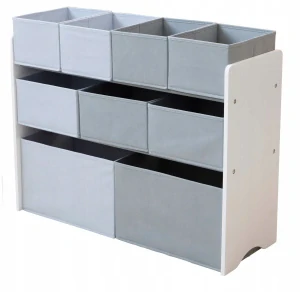 Organizér na hračky - Big Grey White BookCase Organizátor kontajnerov detí