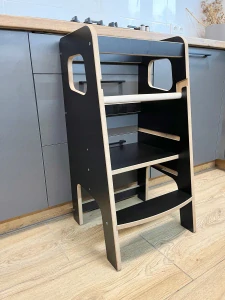 Pomocník do kuchyne pre deti - POMOCNÍK DO KUCHYNE Čierna platforma Kuchynský pomocník