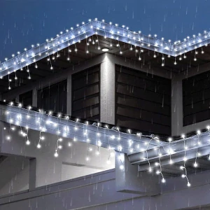 Vonkajšie Vianočné osvetlenie - Vianočné stromčeky vianočné biele svetlá teplé 8 režimy 200 LED 23 m