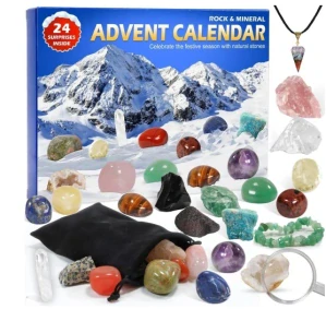 Adventný kalendár - Advent Calendar vianočné darčeky kamene