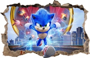 Detská nálepka na stenu Sonic č. 119, 100 × 65 cm