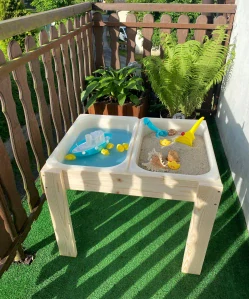 Vodný stôl pre deti - Piesková vodná piesková voda Montessori piesková voda