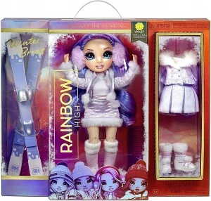 Bábika Rainbow High - Dúha vysoká zimná prestávka módna fialová vŕba