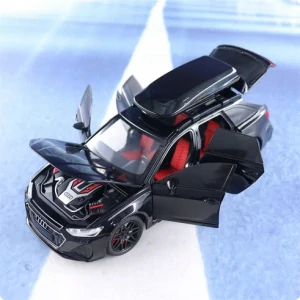 Autíčko pre deti - Audi RS6 C8 1:24 Otváracie dvere modelu LED zvuk