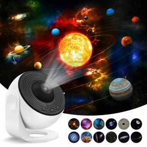 Kreatívna hračka - Galaxy Night Light Projector s 12 filmovými diskami