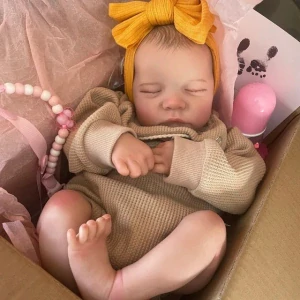 Reborn bábika - Reborn baby silikónová bábika 48 cm tkanina tela