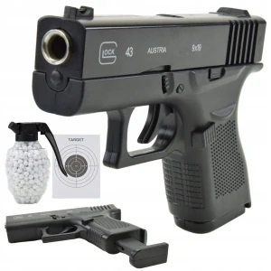 Detská pištoľ - Krátka pištoľ Glock pre gule pre guličky ASG Rifle Metal 800 gule zadarmo