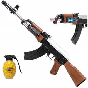 Detská pištoľ - Puška AK47 pre gule s laserom + zadarmo