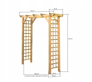 Pergola - Drevené pergoly rovné kotvy súpravy