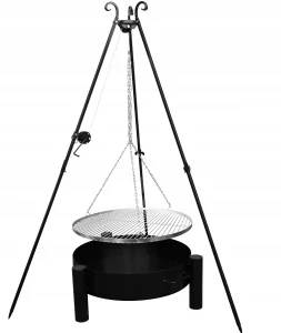 ZÁHRADNÝ GRIL, TROJNOŽKOVÝ, FI 70 INOX NEREZOVÝ GRIL NA NÁBYTOK
