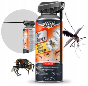 Repelent proti hmyzu - Rozprašovač, aerosól proti švábom, komárom, muchám, pavúkom, blchám, plošticám, strieborným rybkám No-Pest 400 ml