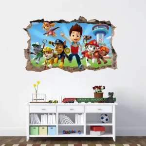 Nálepka na stenu - Nálepka na stenu Paw Patrol 47x77 cm, viacfarebná