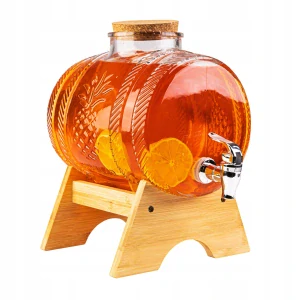 Nádoba na potraviny - 5 l sud s kohútikom na mesiačik, whisky, limonádu