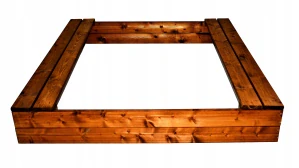Drevené pieskovisko LAVICE 150x150 cm FAREBNÉ