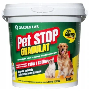 Granulovaný repelent Garden Lab Pet Stop proti psom a mačkám, 1 l