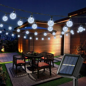 GARLAND SOLÁRNE ZÁHRADNÉ LAMPY 50 LED GULIČEK 9,5M