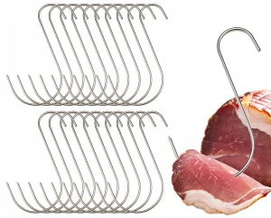 Jednoduchý hák na údenie mäsa JA Stallux 3 mm 15 cm