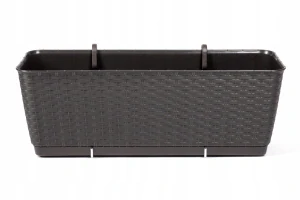 Kvetináč Prosperplast 38,6 cm x 15,4 x 14,2 cm priemer 10 cm plastové odtiene hnedej a béžovej