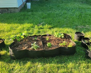 Kvetináč 120 cm x 60 x 30 cm čierny filc
