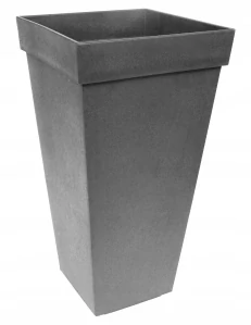 Kvetináč Multyhome 26 cm x 26 x 50 cm Recyklovaná guma odtiene sivej a striebornej