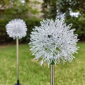 Cortina vstavaná solárna lampa, strieborná, 68 cm, 1 ks.