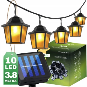 Solárna girlanda Lumiled 380 cm, čierna