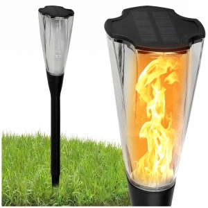 Solárna lampa Berge, čierna, 65 cm, 1 ks.