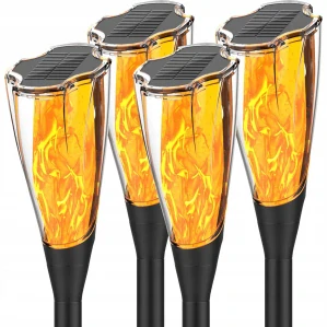 Zápustná solárna lampa NNLED čierna 64,9 cm 4 ks.