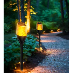 Solárna lampa LED-lux, čierna, 47,5 cm, 1 ks.