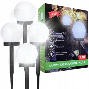 Vstavaná solárna lampa FORTRADE, biela, 35,8 cm, 1 ks.
