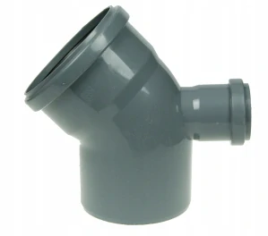 PVC kanalizačné koleno 110 mm/45° so zadnou odbočkou 50 mm